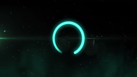 animación de la interfaz digital del círculo de carga brillante