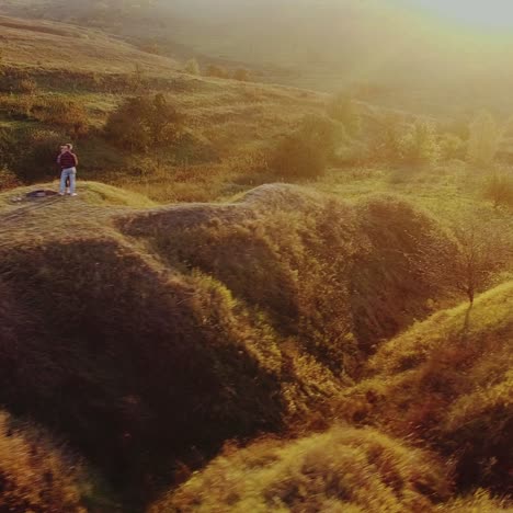 couple in love against a beautiful sunset