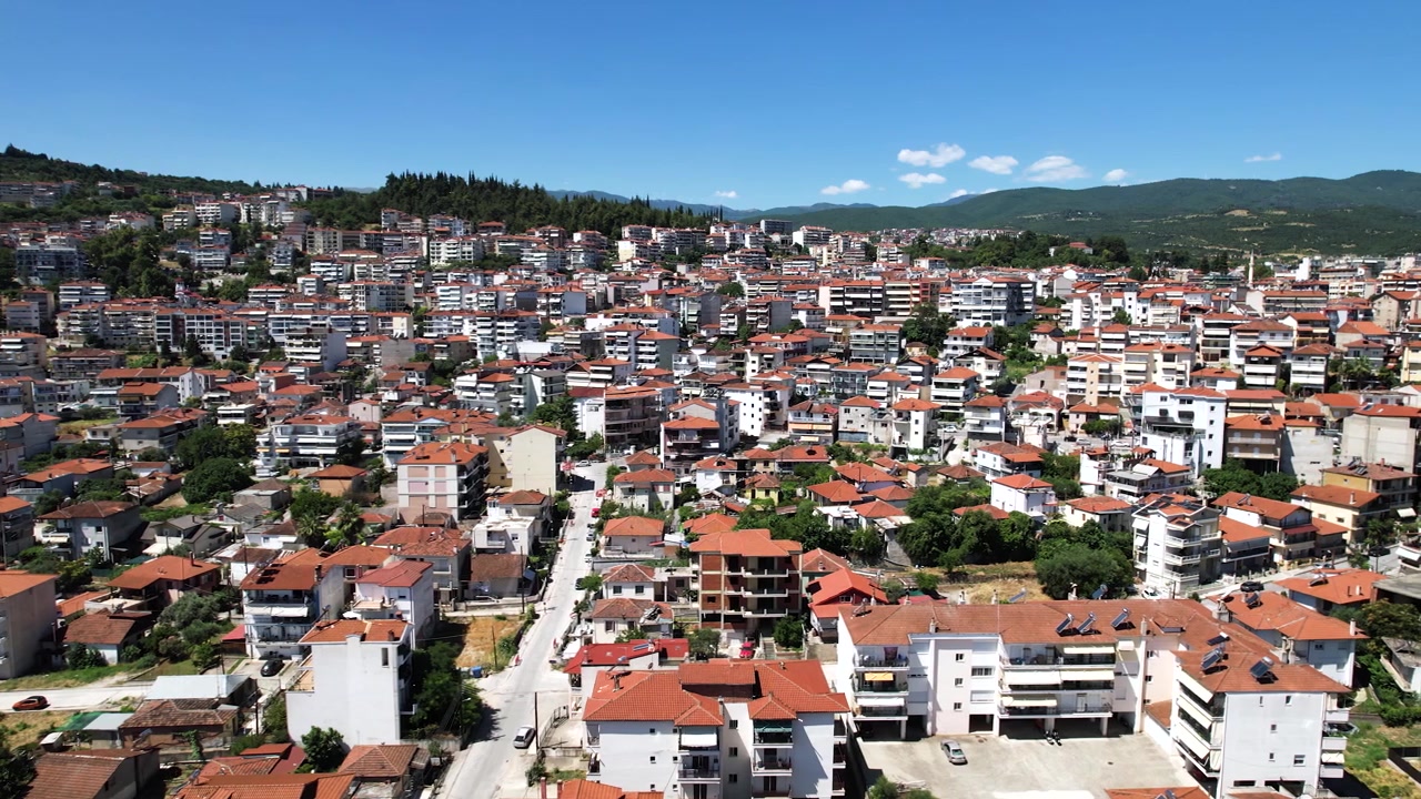 Vista Aérea da Cidade de Veria (Veroia) no Norte da Grécia