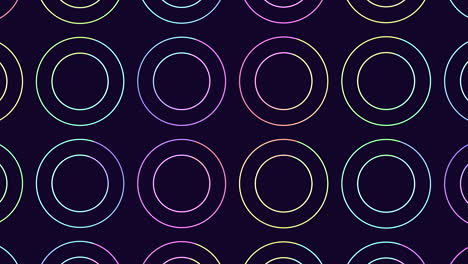 colorful circle pattern on black background