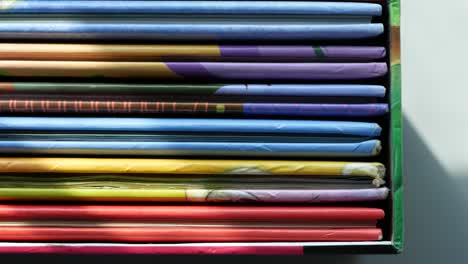 Stack-of-books-on-table-with-copy-space