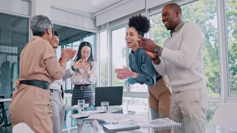 business people throw papers in meeting success