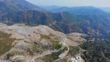 drone shot of the hills and terrain in andalusia, spain