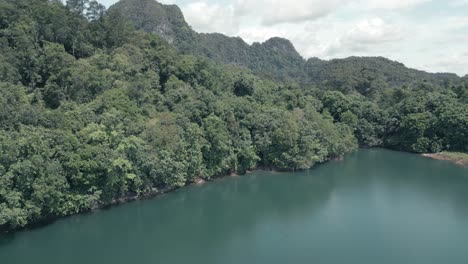 beautiful areal view of bau lake kuching,sarawak