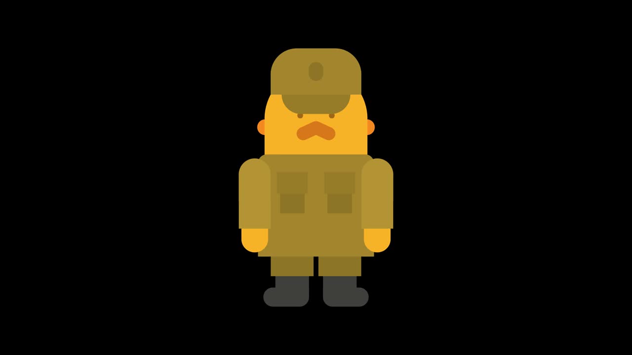 el sargento tiene una señal de prohibición. canal alfa.