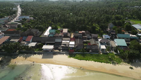 beachfront buildings in maret coastline of ko samui district in thailand