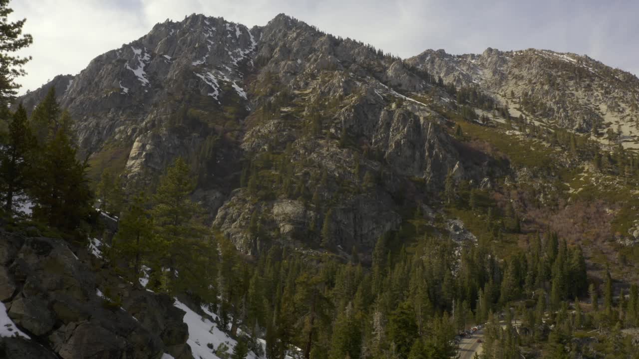 Beautiful 4k aerial footage of Lake Tahoe and surrounding mountains. Gorgeous blue water and snowy mountains. This is one clip of 11 in the series.
