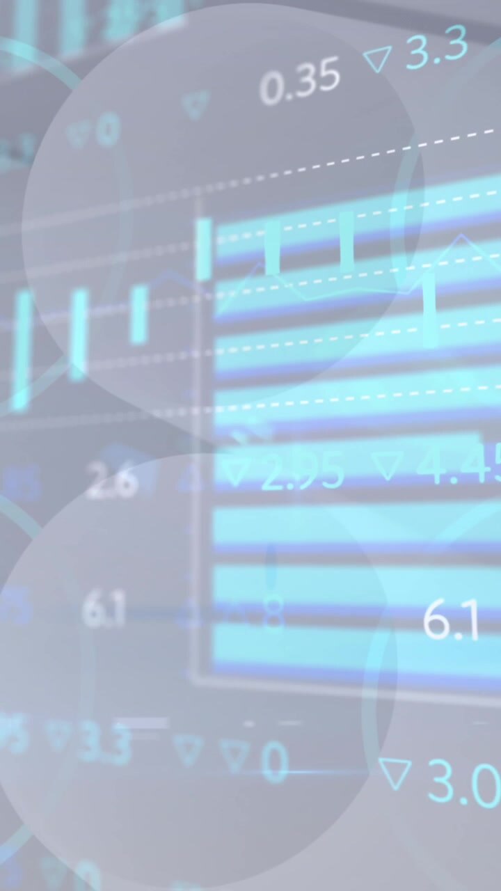 Animation of financial data processing and statistics recording