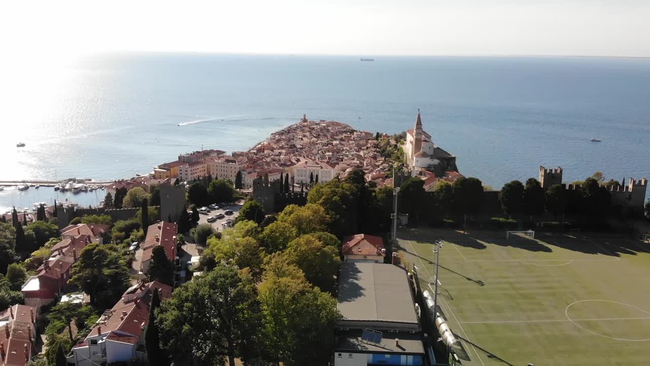 &amp;quot;Explore Piran's beauty from above with our captivating drone footage