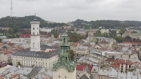 aerial view of lviv, ukraine