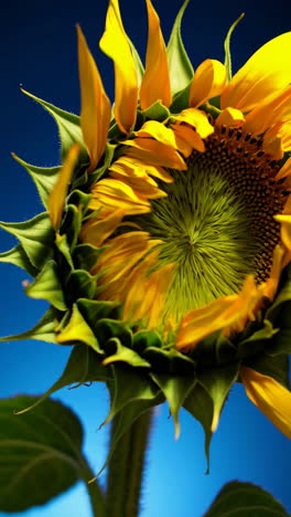 close-up of a sunflower bud