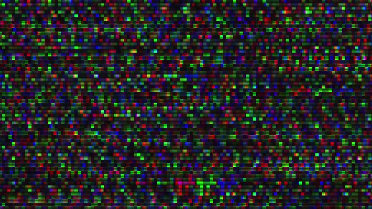 diseño único abstracto animación digital ruido de píxeles error de fallo daño de video