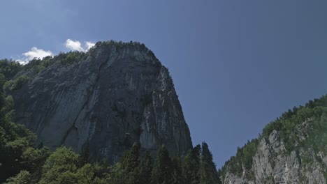 majestic mountain landscape with blue sky and trees