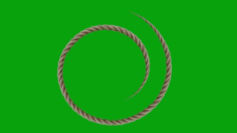 spiral rope motion graphics with green screen background