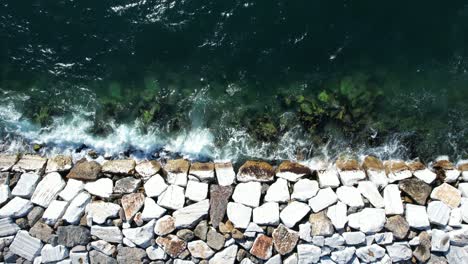 waves crashing on shore