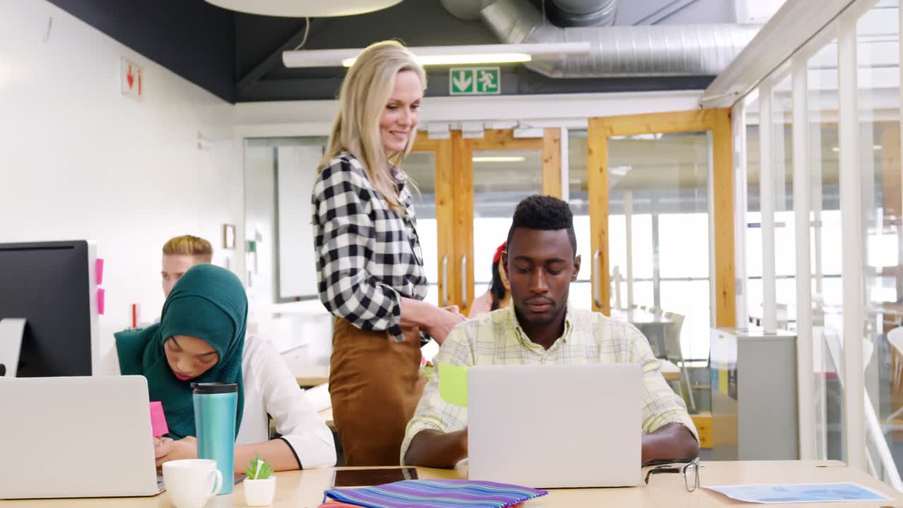 Creatives working in a modern office