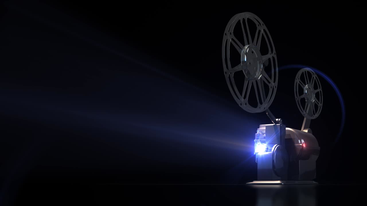 영화관 프로젝터 작업: 반사 빛의 광선 프로젝터 3