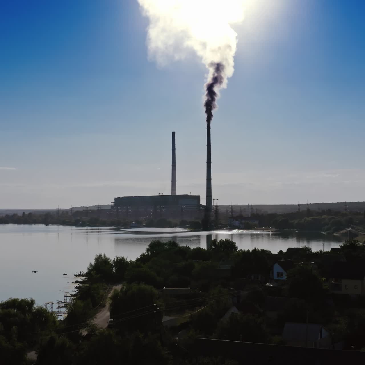 View of thermal power station