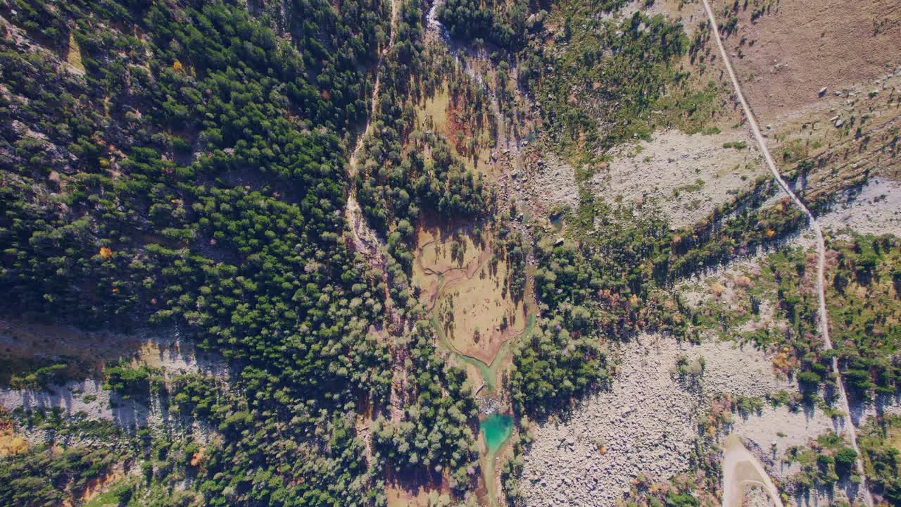 Aerial view of Lake Gaube, perfect for hiking in scenic Pyrenees all year