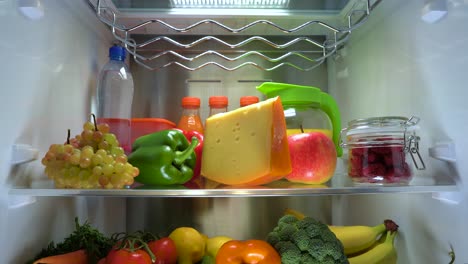 products in the refrigerator.