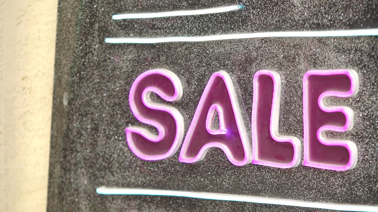 Pink Neon Sale Sign