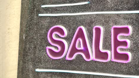 pink neon sale sign