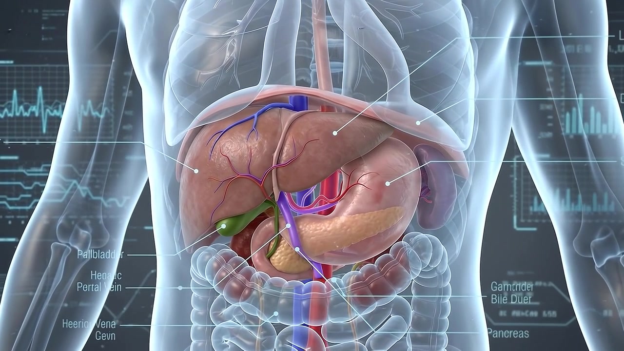 3D Medical Animation of Human Digestive System Anatomy
