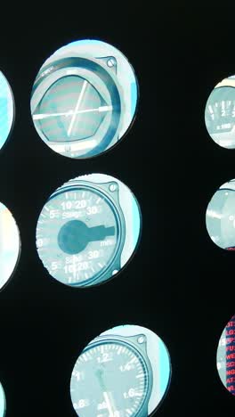detail on the interior cockpit. blue technical colored.