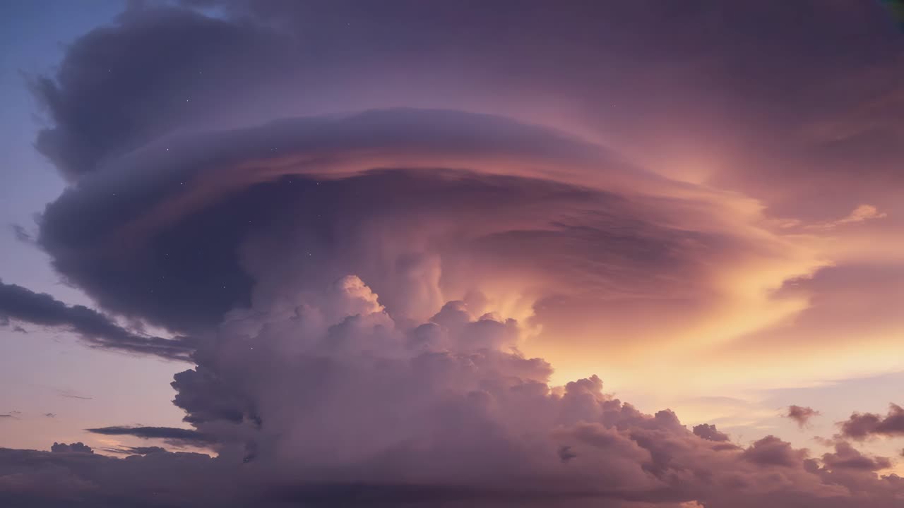 Dramatic Storm Clouds at Sunset