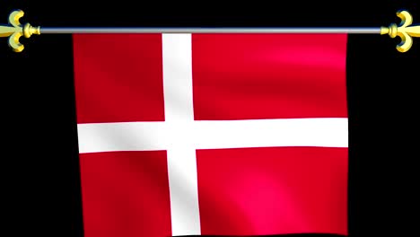 large looping animated flag of denmark