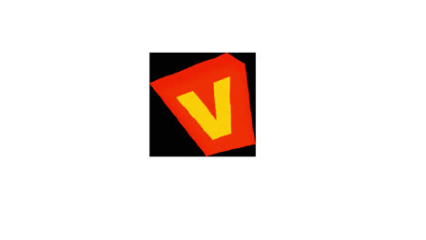 red and yellow letter v