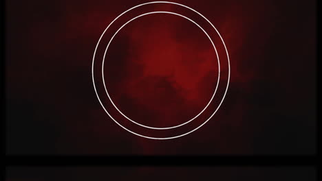 animation of circle over red waves on dark background