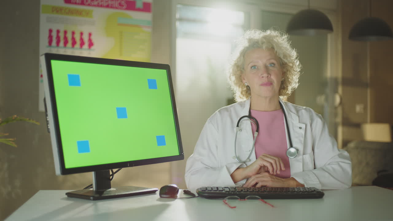Female Doctor at a Computer