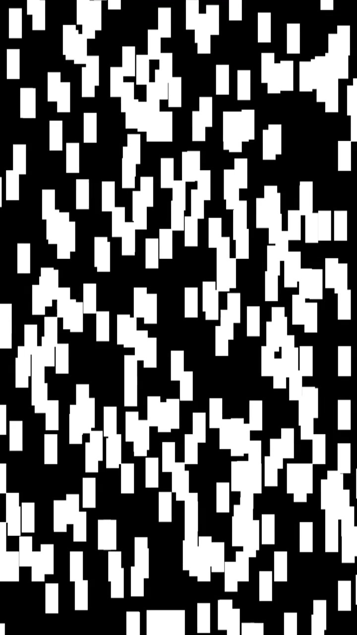 Abstract Digital Transition with White Rectangles on Black Background