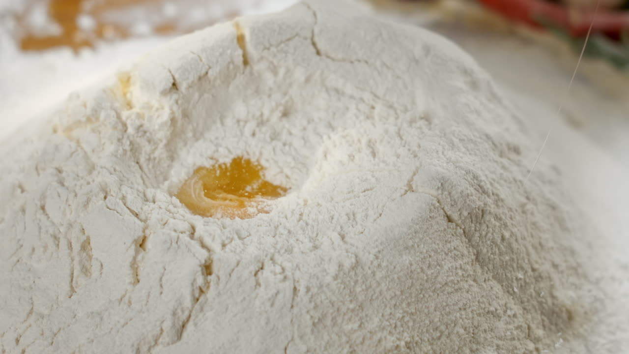 Flour and egg preparation