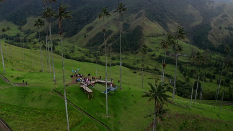 Aerial-drone-view-of-Cocora-Valley,-Salento,-Colombia