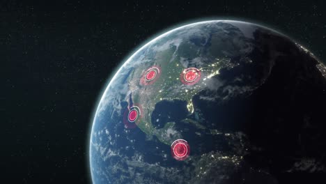 animación de la tierra en el espacio