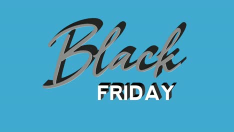 black friday text cartoon animation motion graphics on blue background for discount,shop, business concept video elements