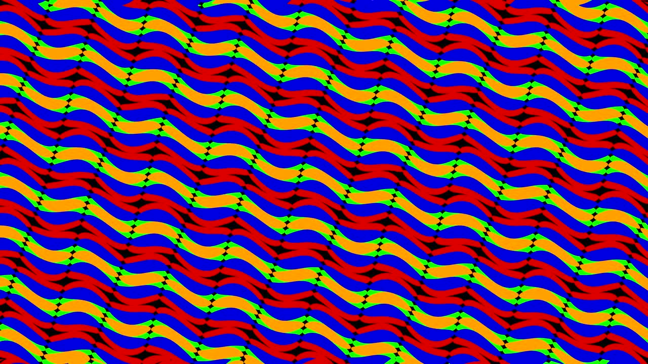 patrón de video gráfico 2d con efecto de onda, que gira hacia la izquierda