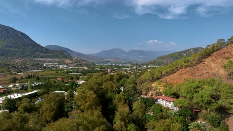 aerial view of a picturesque mountain valley