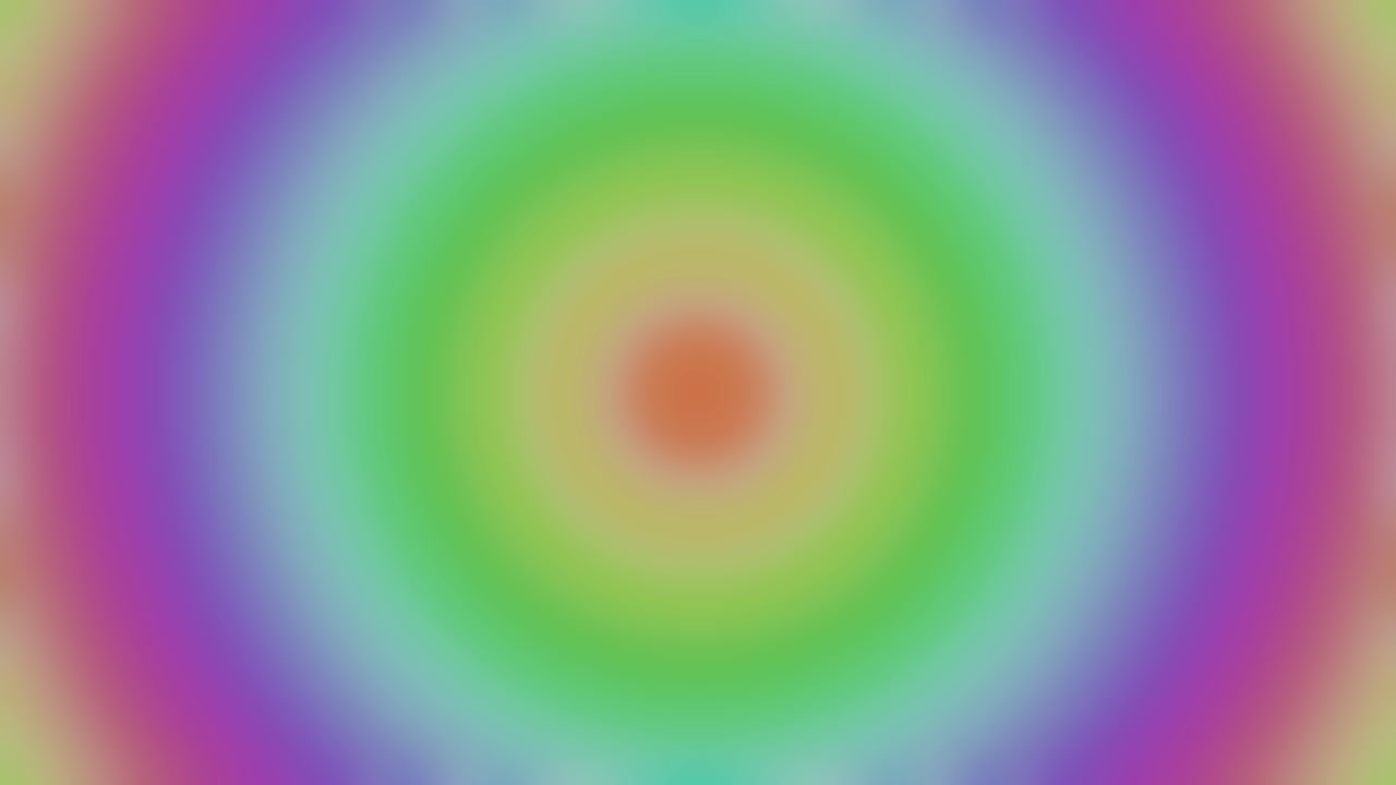 Vibrant concentric circles pulse outward in a seamless loop with soft rainbow gradient transitions