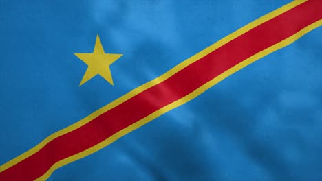 democratic republic of the congo flag blowing in the wind. seamless loop