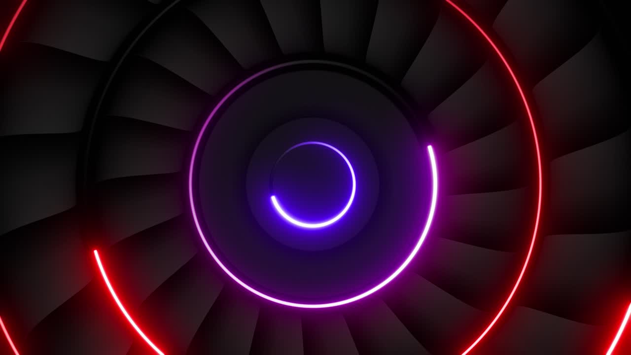 Abstract Neon Spiral Pattern