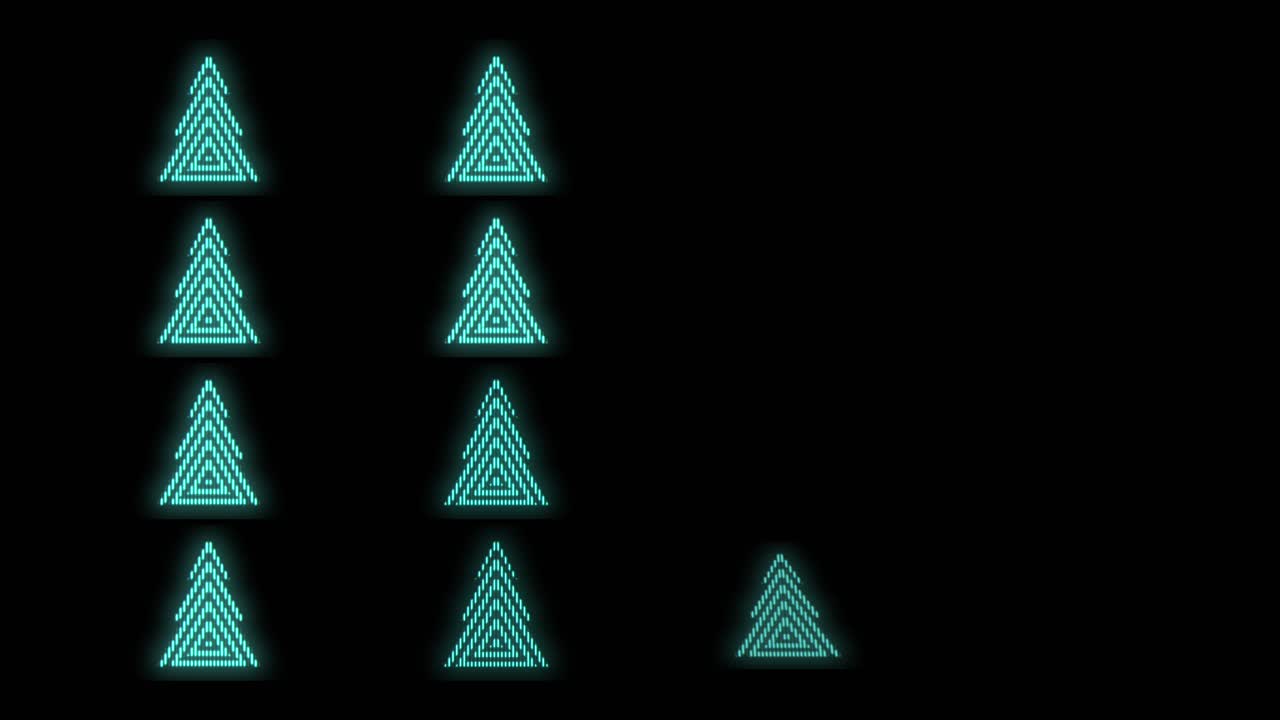 patrón de árboles de navidad verde neón