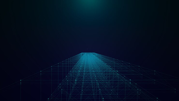 Strisce di luce in rapido movimento che rappresentano cavi in fibra ottica e cloud computing. Concetto per infrastrutture di big data e la crescita di internet