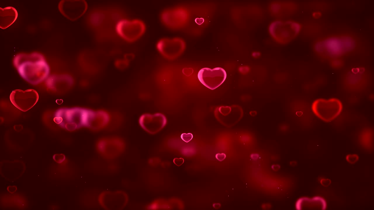 fondo de corazón suave de resolución 4k (en bucle) - video de stock