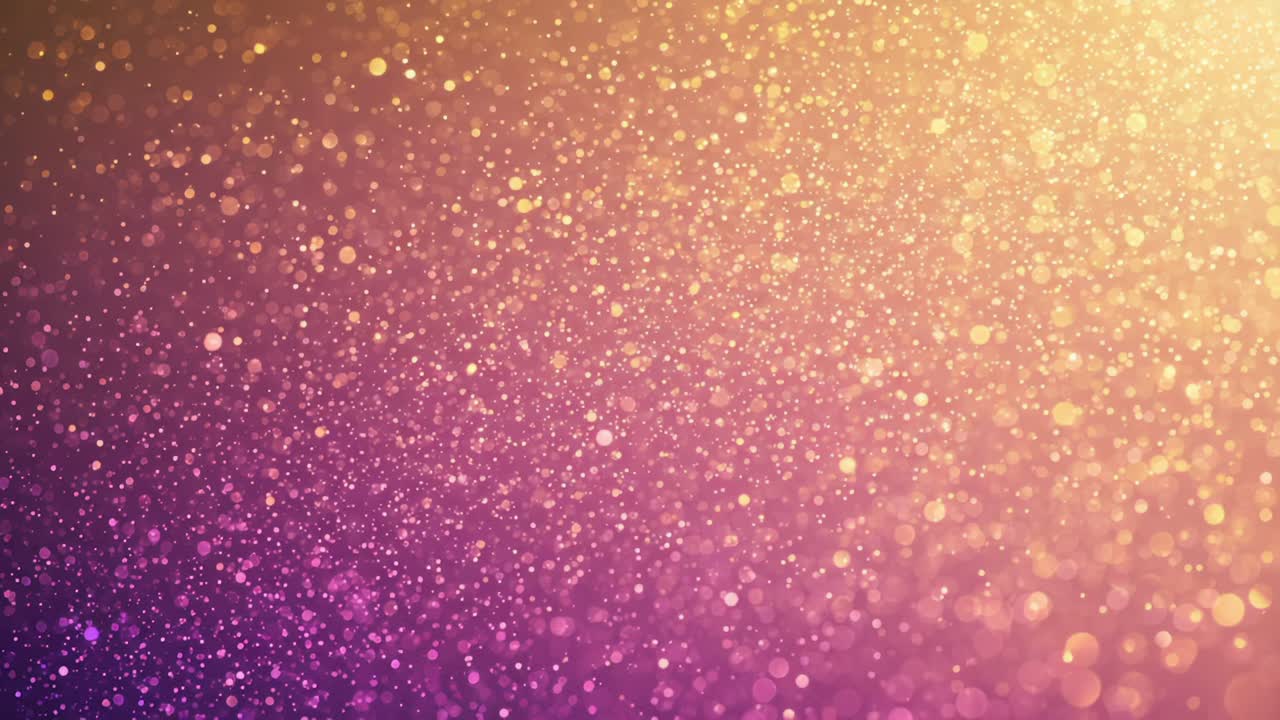 A Captivating Transition of Shimmering Particles Forming a Vivid Backdrop of Purple and Gold Hues, Creating a Dreamy Atmosphere Full of Glimmering Light and Color