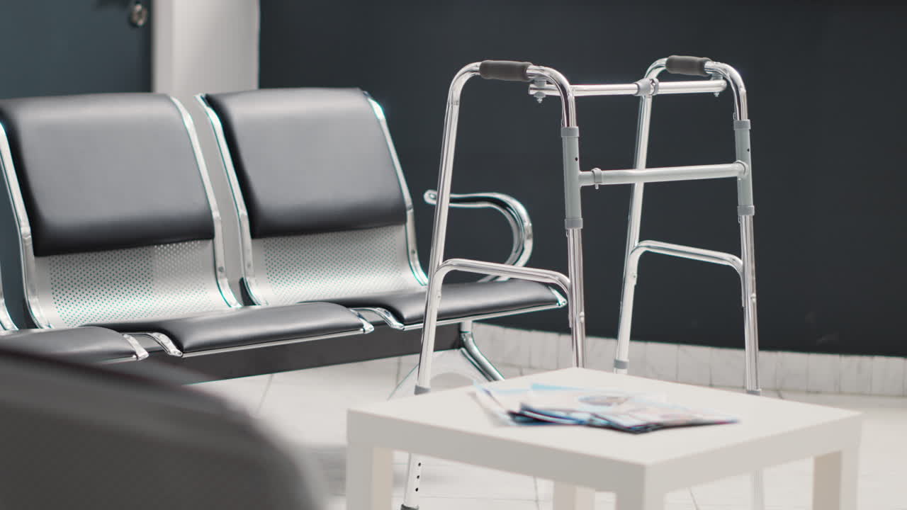 Empty reception desk in health facility