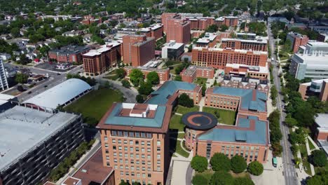 sobrevuelo del campus norte de la universidad estatal de ohio