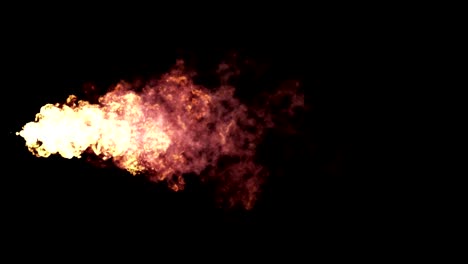 efecto de fuego de llama creciente